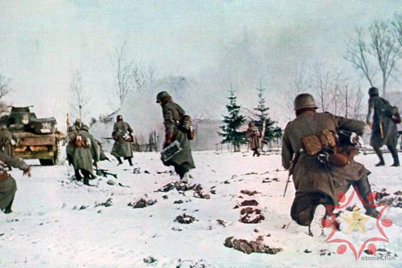 Lính trong mùa đông - Chiến dịch Barbarossa giữa Đức và Liên Xô.