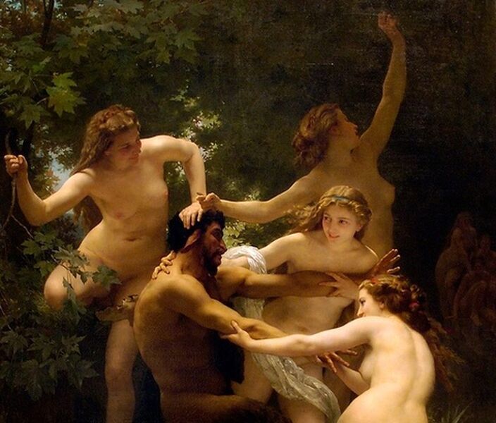 Bouguereau Nymphes et Satyre 1