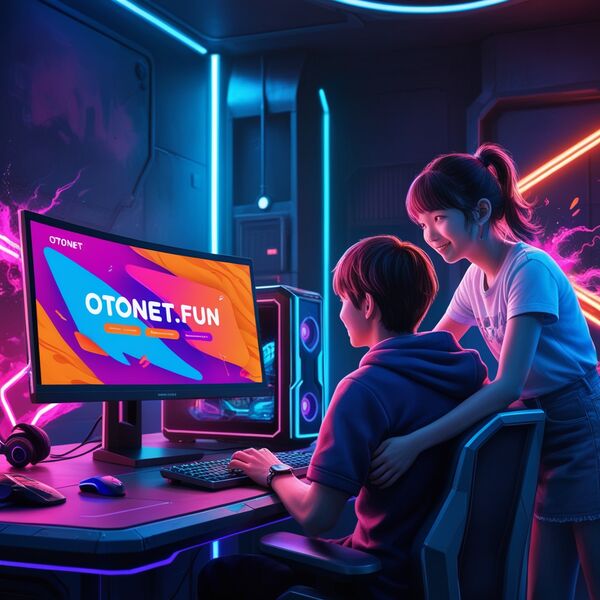 Default A vivid otonet member sitting in front of a futuristic 1