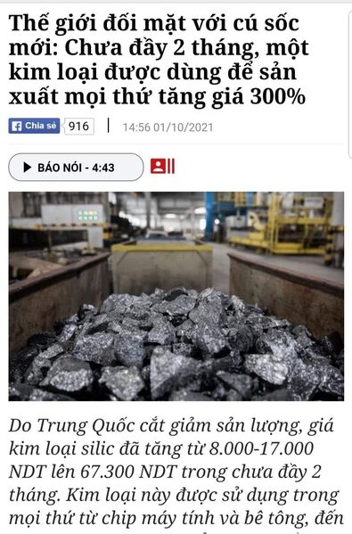 silic là kim loại